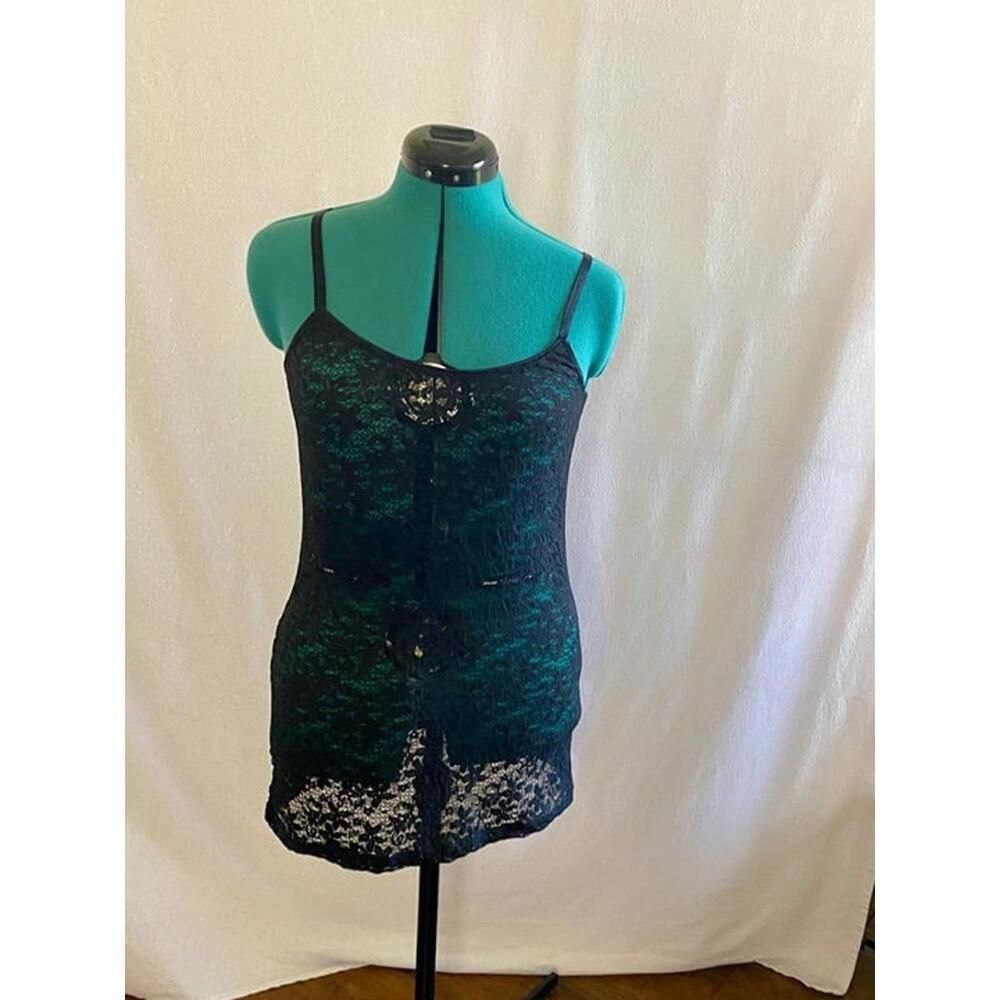 NWT Charlotte Russe size xl black sheer lace cami. New with tags.